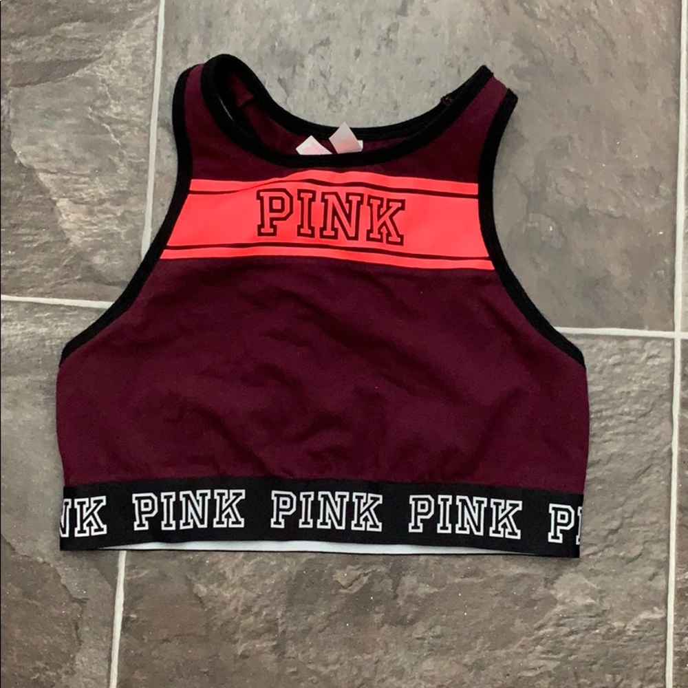 PINK high neck bra